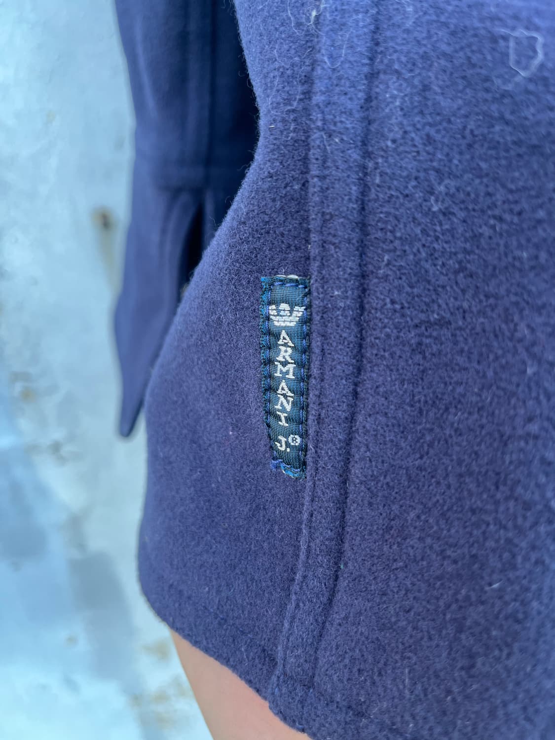 90s Armani Jeans Made in Italy 금속 버클 코트  상품이미지7