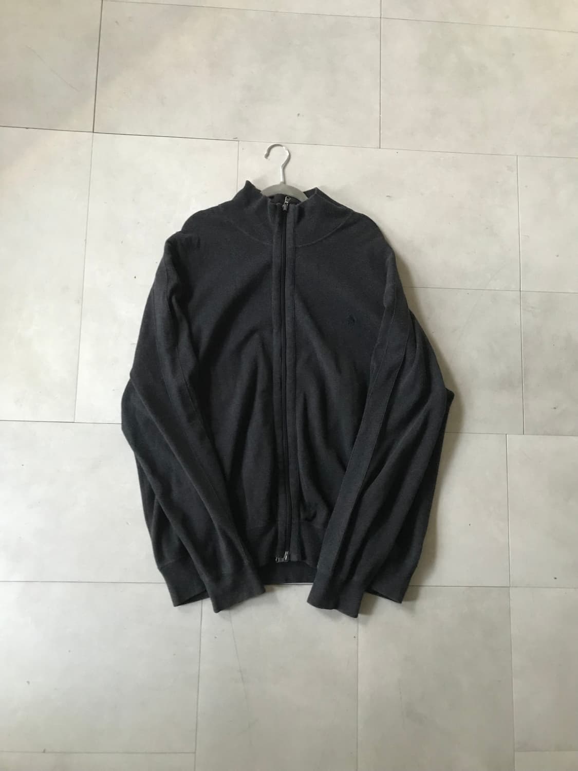 폴로 차콜 오버핏 니트집업 상품이미지6