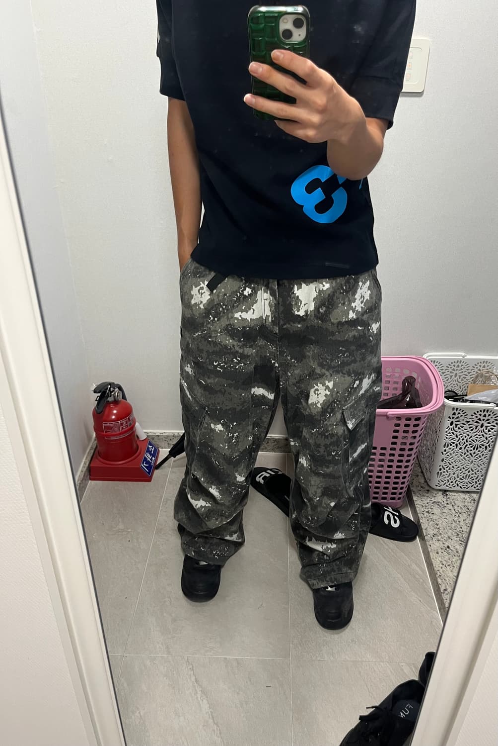 OY 카모 와이드 카고팬츠 상품이미지5