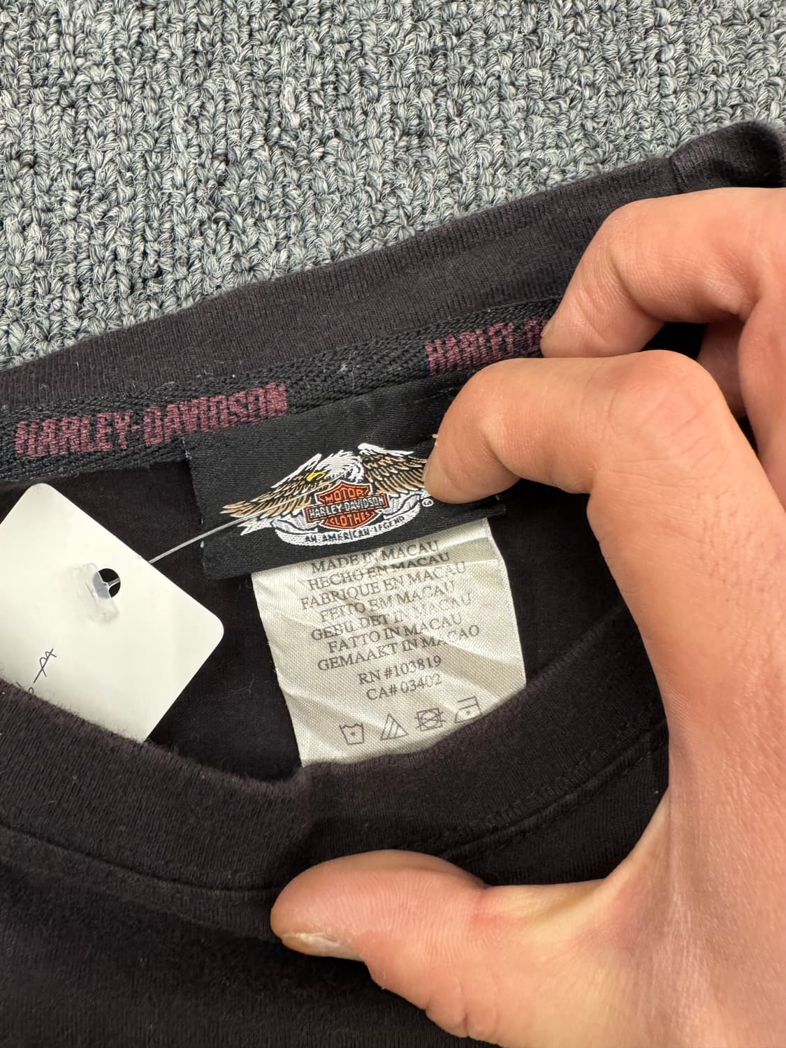 할리데이비슨 빈티지 와플 레이어드 롱슬리브 상품이미지3