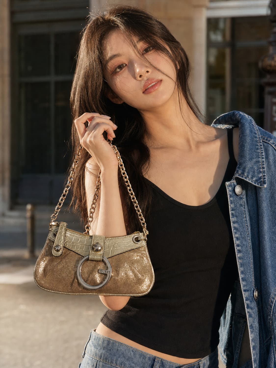 게스 GUESS 빈티지 체인 미니백 y2k 상품이미지2