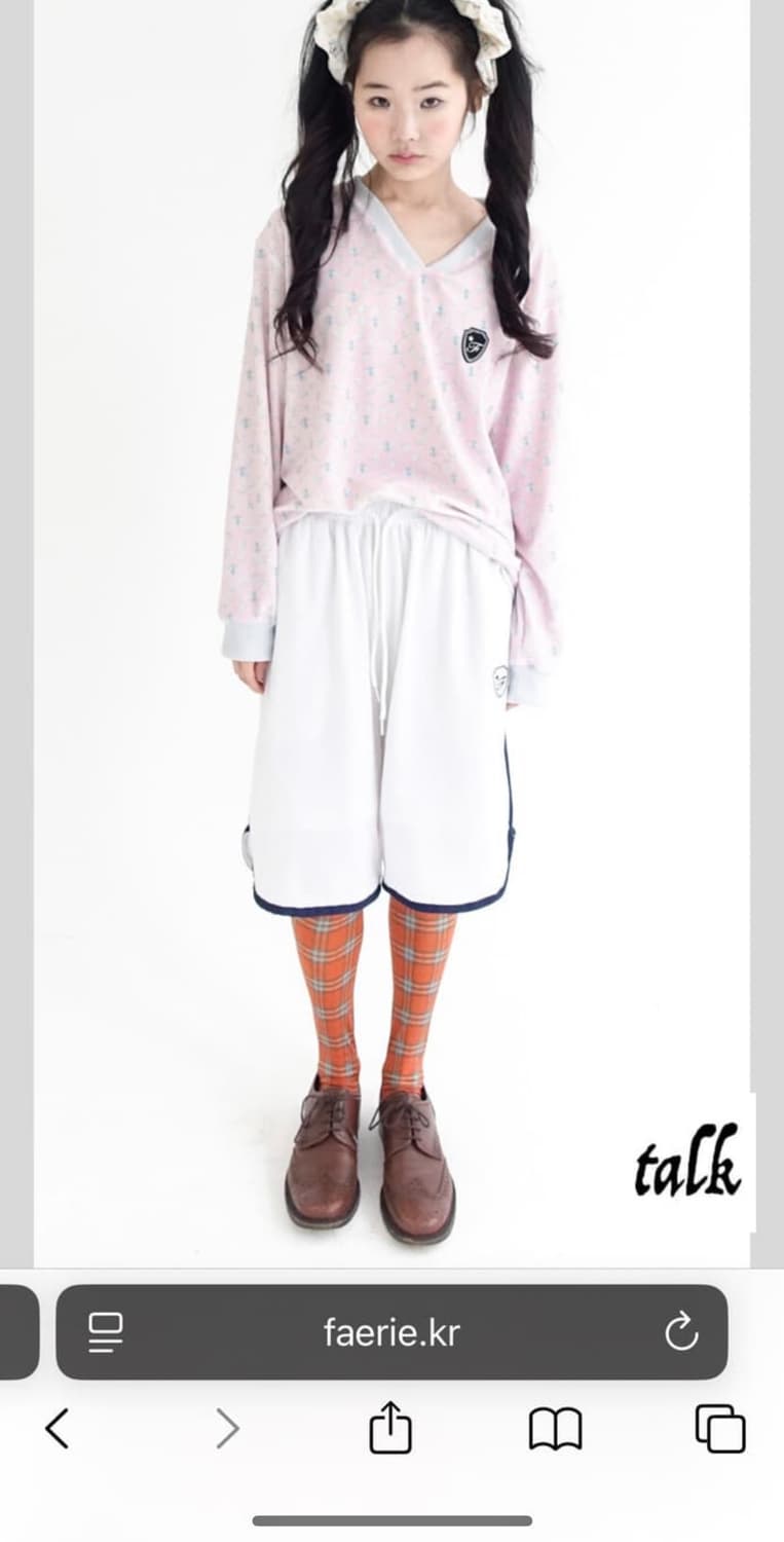 샵페어리 샤이닝 스포티 팬츠 화이트 상품이미지1