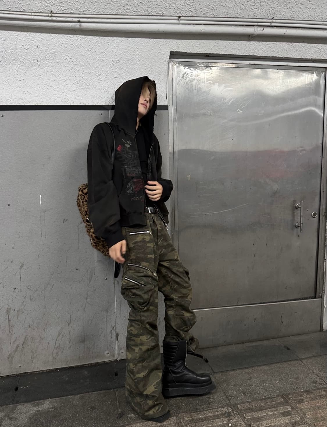 Tech Camo Wide Cargo Pants 상품이미지4