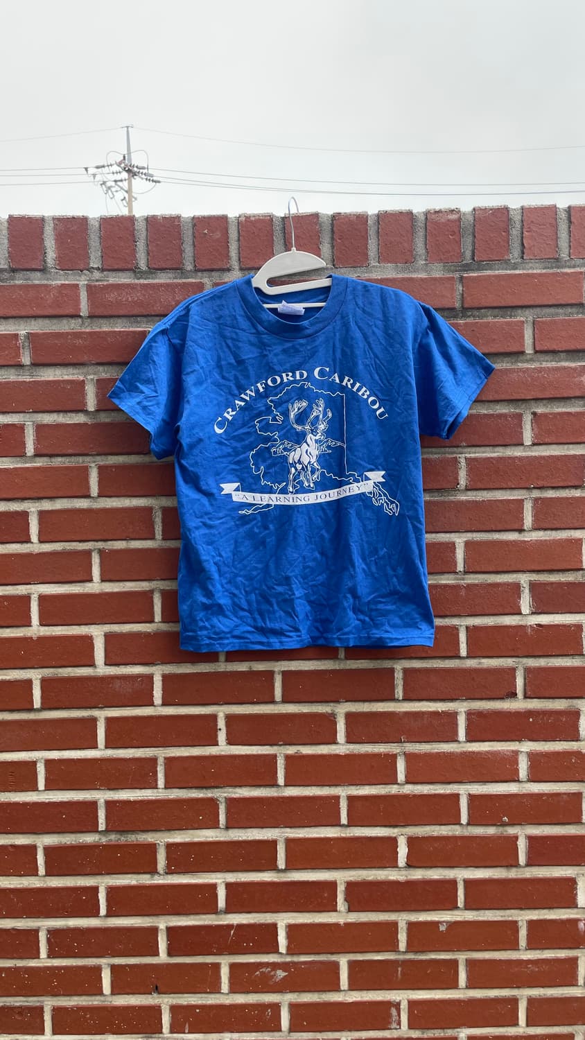 [Hanes] 크로포드 카리부 블루 티셔츠 상품이미지1