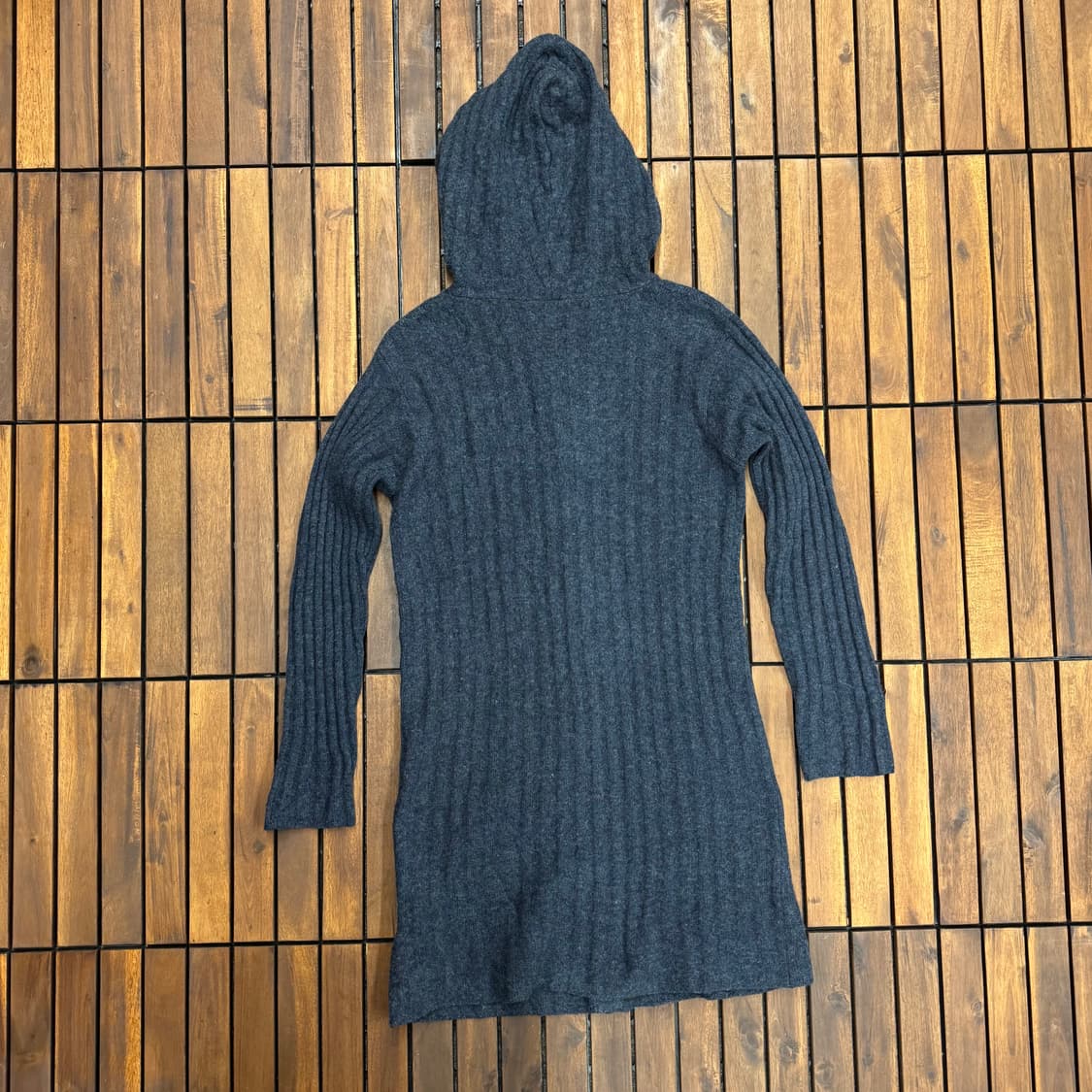 샌드위치 우먼스 Y2K 리브 니트 후드 가디건 made in HOLLAN 상품이미지4