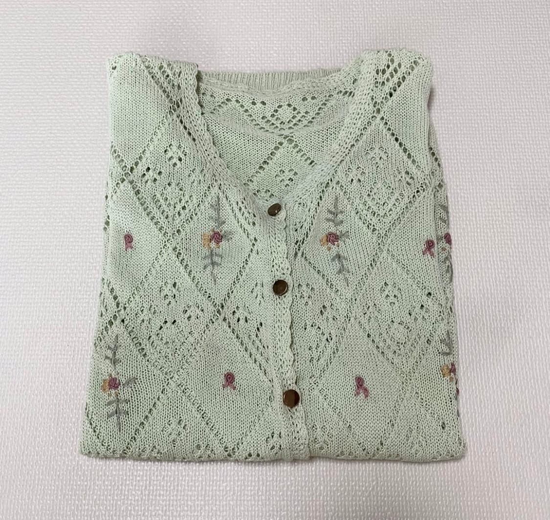 빈티니 꽃소녀 크로쉐 가디건 상품이미지4