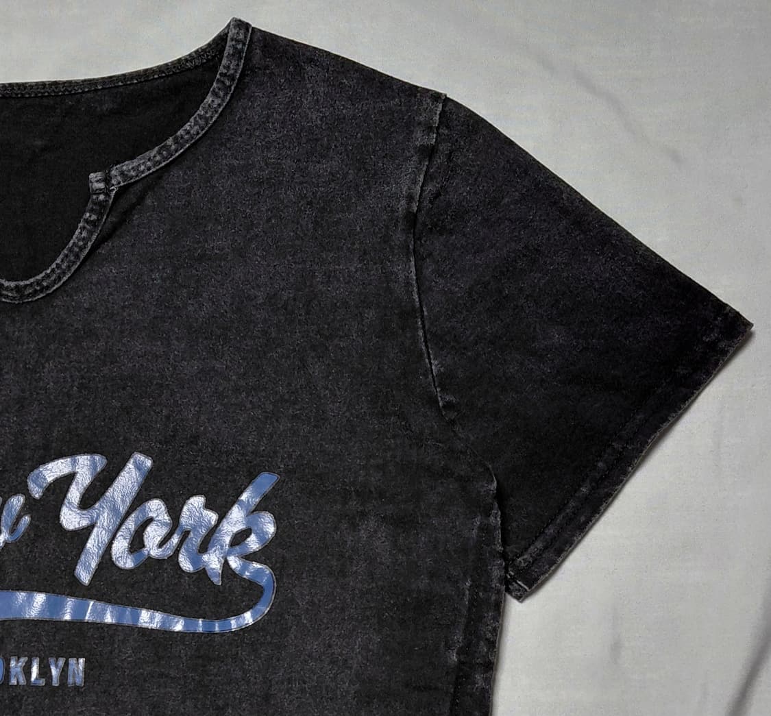 (F) 일본 빈티지 CRYX 피그먼트 셔링 노치넥 티셔츠 상품이미지3