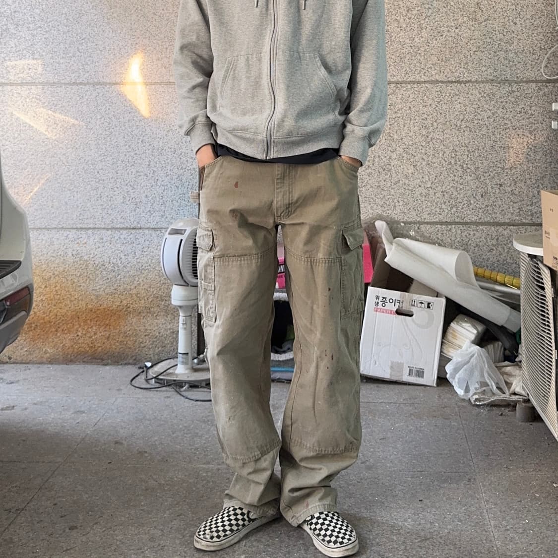 랭글러 워크웨어 캔버스 더블니 팬츠 상품이미지1