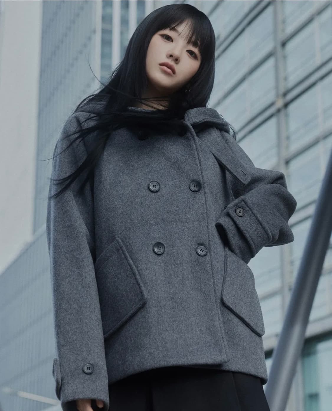미세키 서울 더블 코트 차콜 상품이미지1