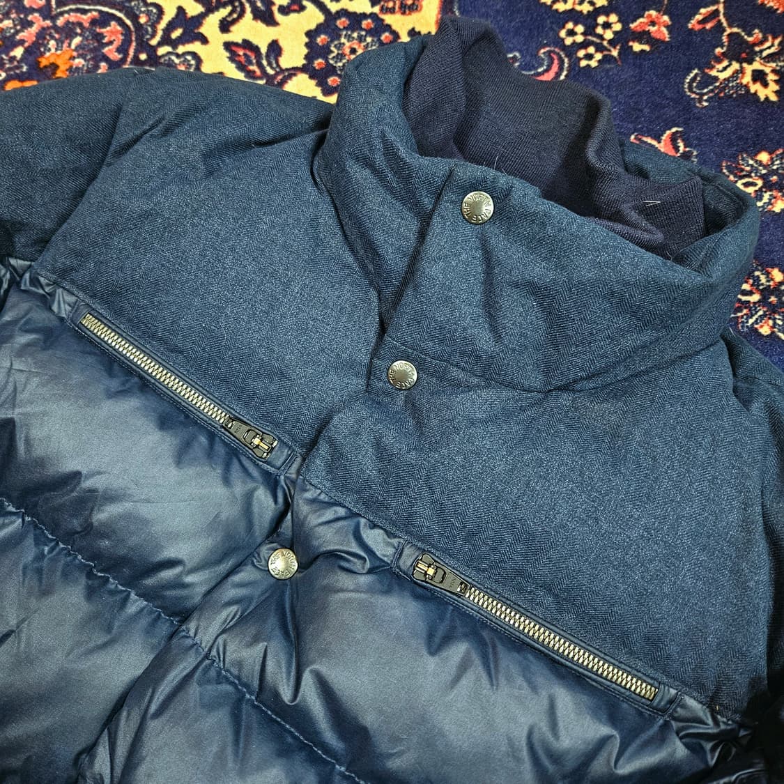 노스페이스 패브릭 블럭 구스다운 패딩 점퍼 XL size 상품이미지3