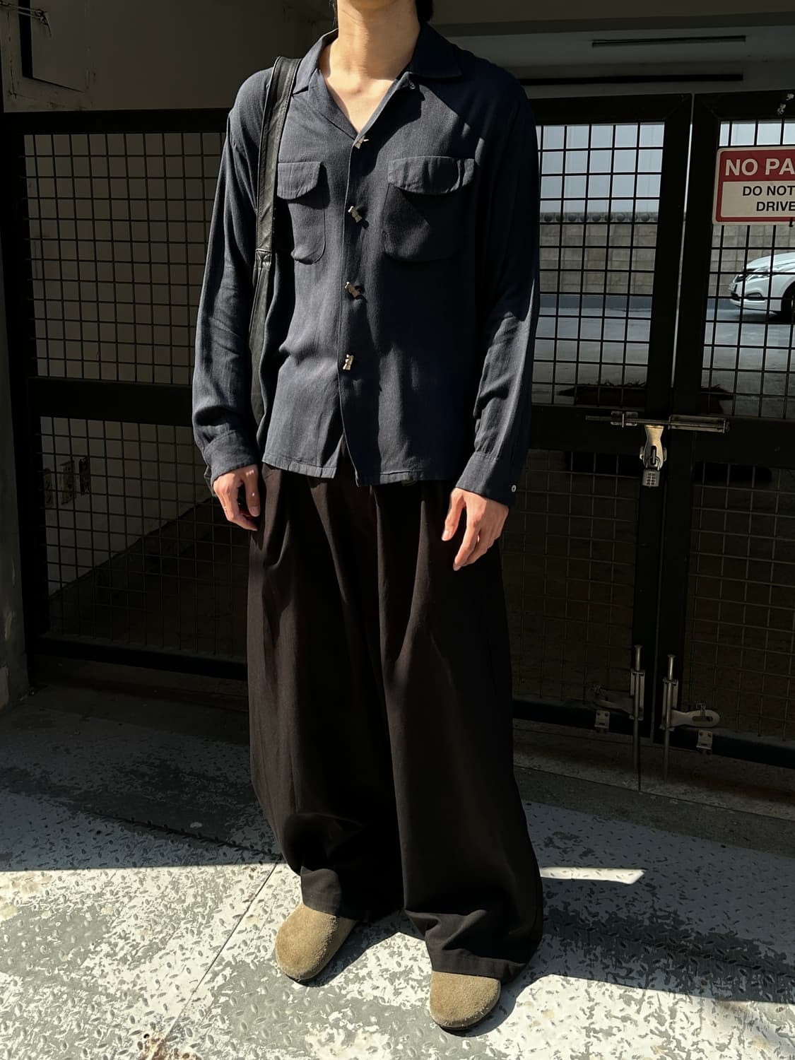 60's 빈티지 레이온 개버딘 셔츠 오버핏 셔츠 상품이미지2