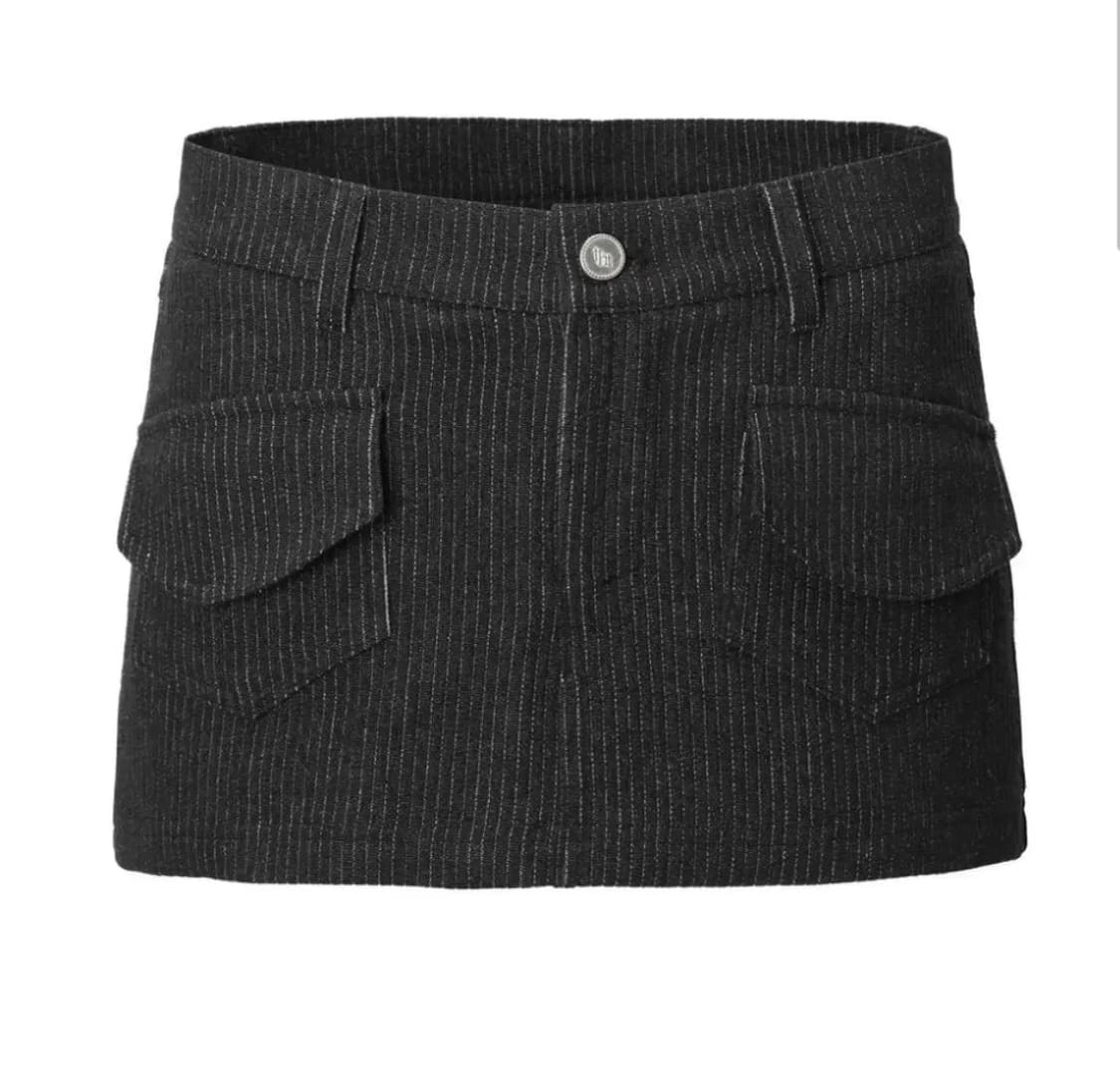 (새상품) 택ㅇ 쓰리타임즈 cotton stripe skirt 상품이미지1