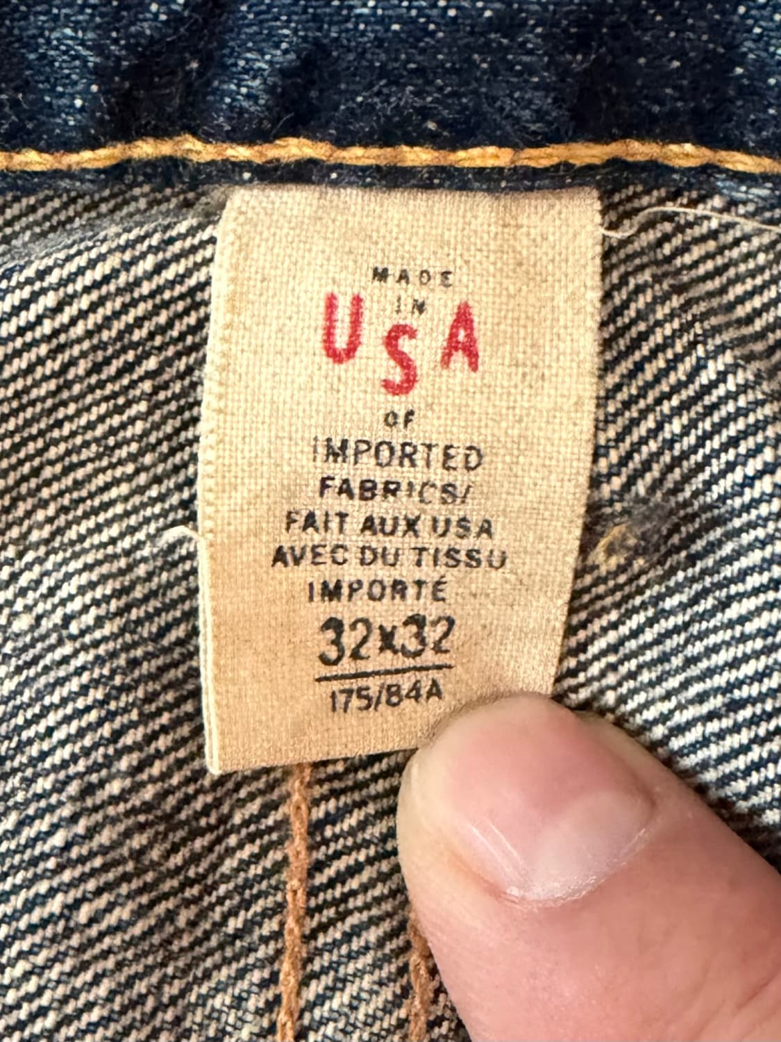 RRL 더블알엘 로우스트레이트 워싱 데님 32x32 USA 상품이미지5