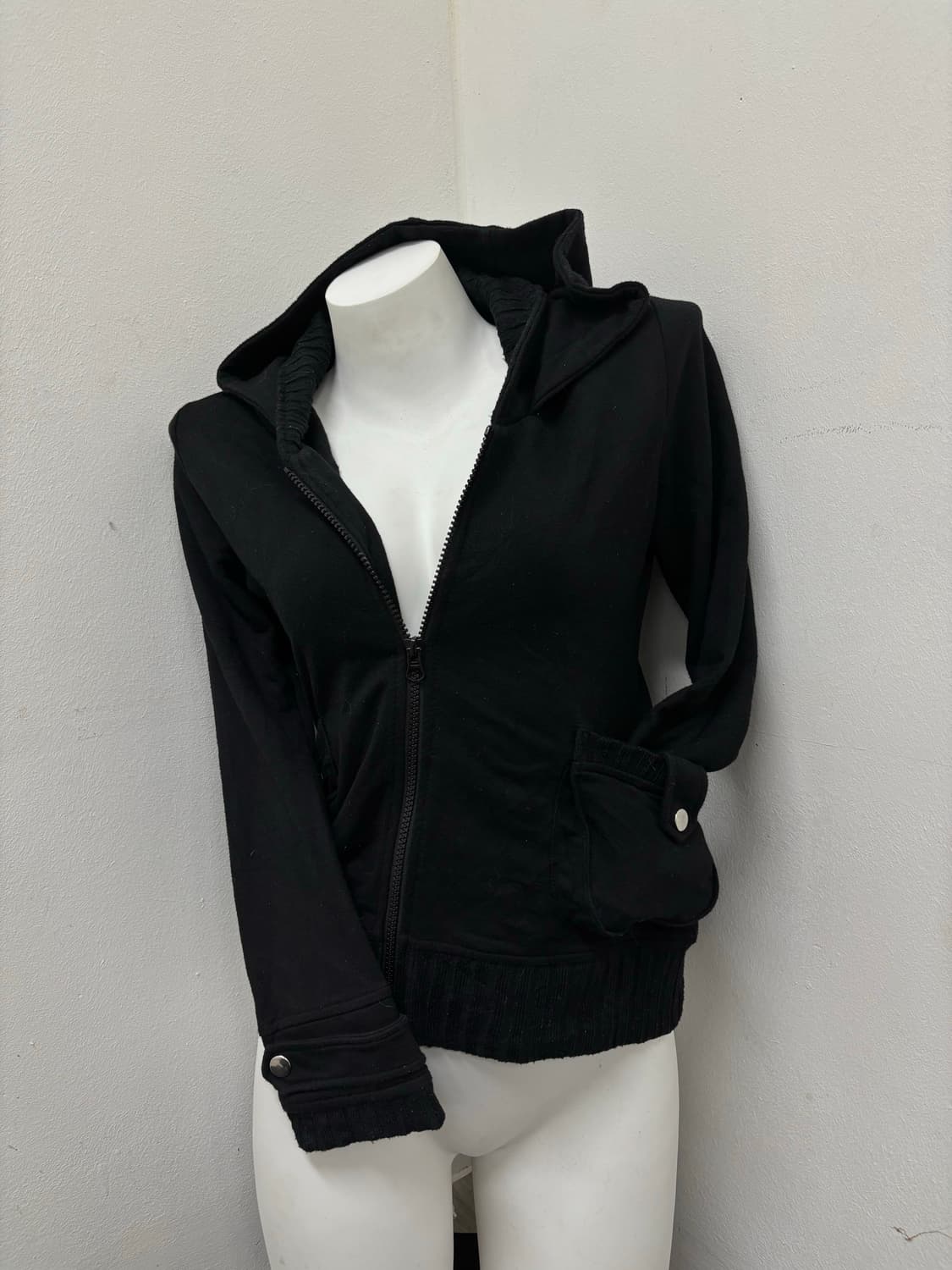 “Vintage” Y2K Mood Black Multi Pocket Ho 상품이미지7