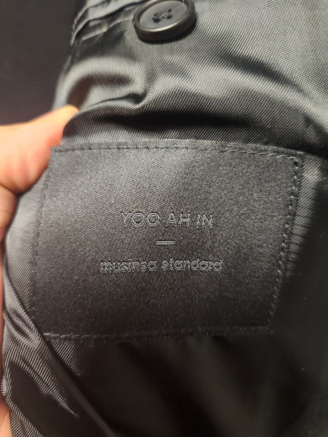 유아인x무신사 캐시미어 블렌드 오버사이즈 발마칸 맥시 코트 블랙 2XL 상품이미지3