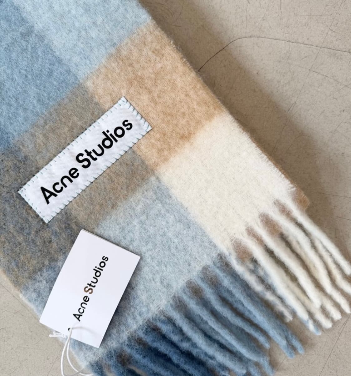 아크네 스튜디오 체크 알파카 모헤어 울머플러 스카프 남여공용 상품이미지5