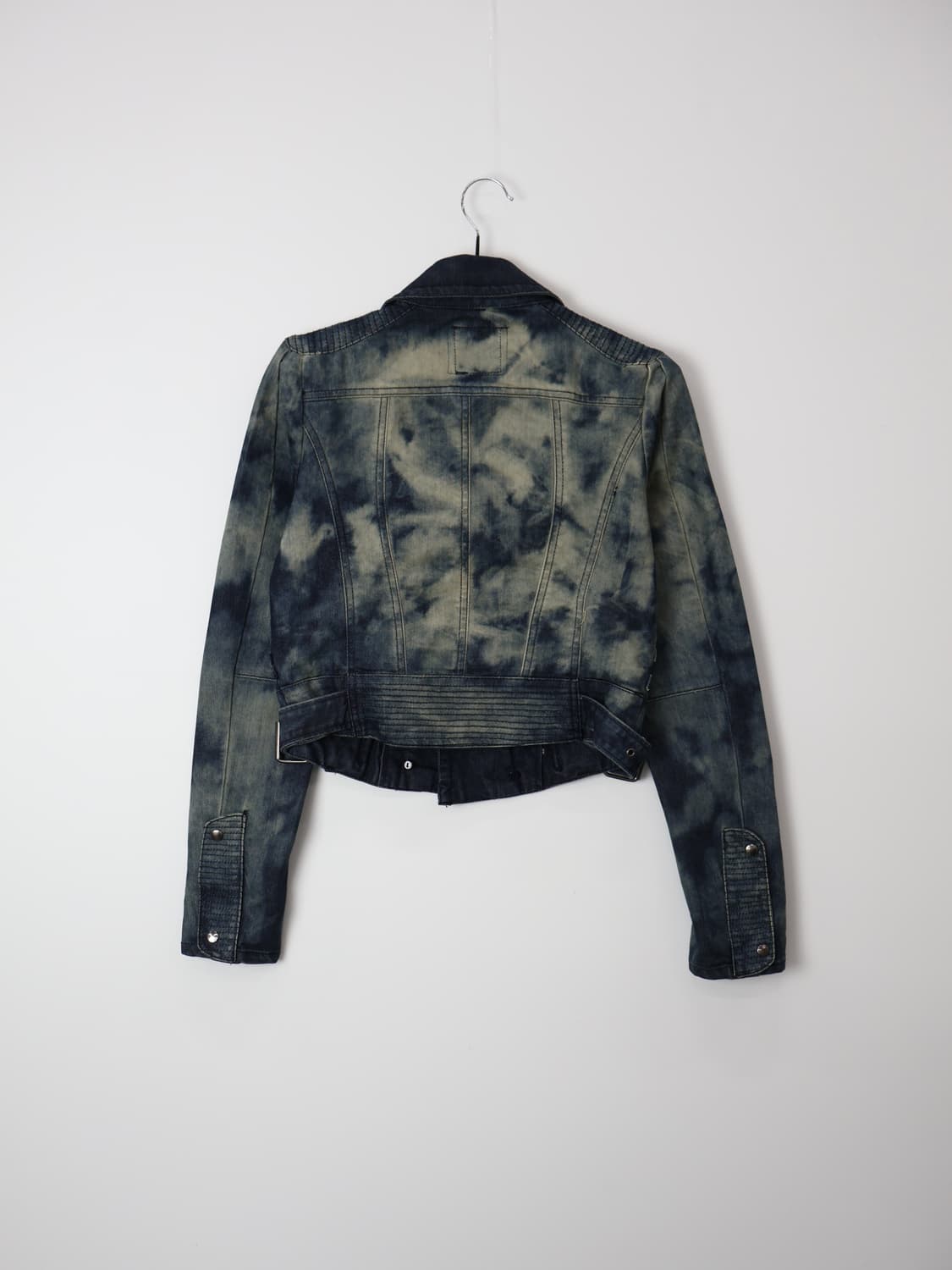 Jpn Y2k Acid Wash Denim Biker Jacket 상품이미지6
