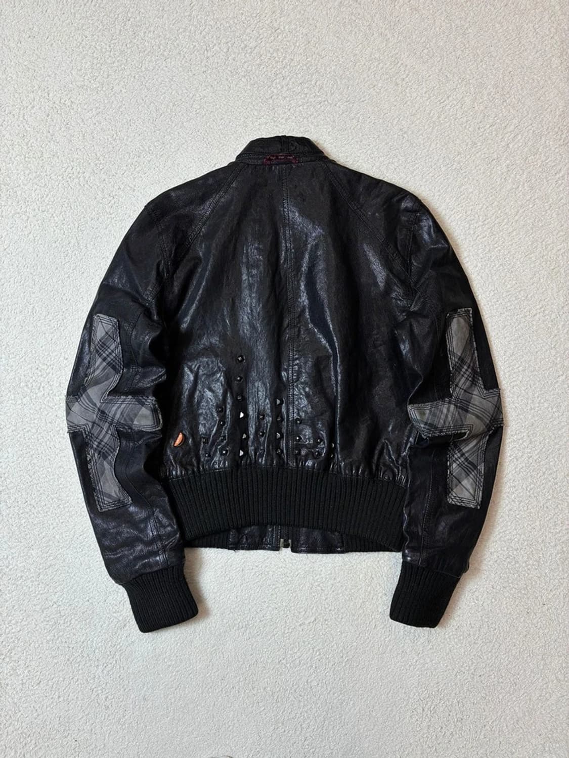 휴고보스 00's Y2K 유틸리티 가죽 봄버 자켓 PN6802 상품이미지6