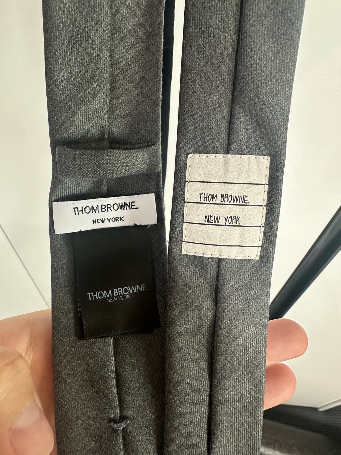 톰브라운 120수 트윌 넥타이 그레이, 네이비 상품이미지5