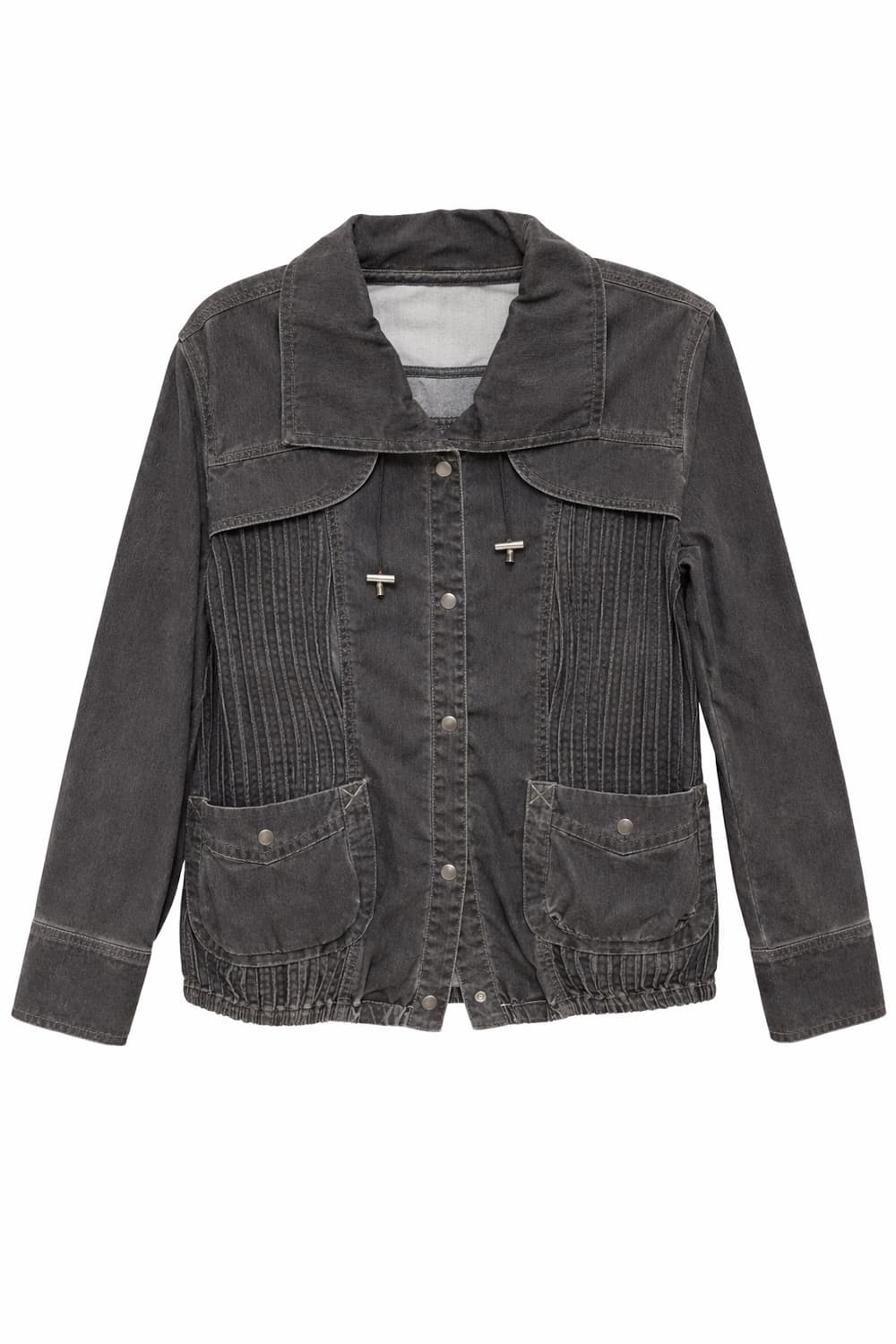 빈티지 워싱 차콜 스트링 자켓 /봄 얇은 아우터 상품이미지1