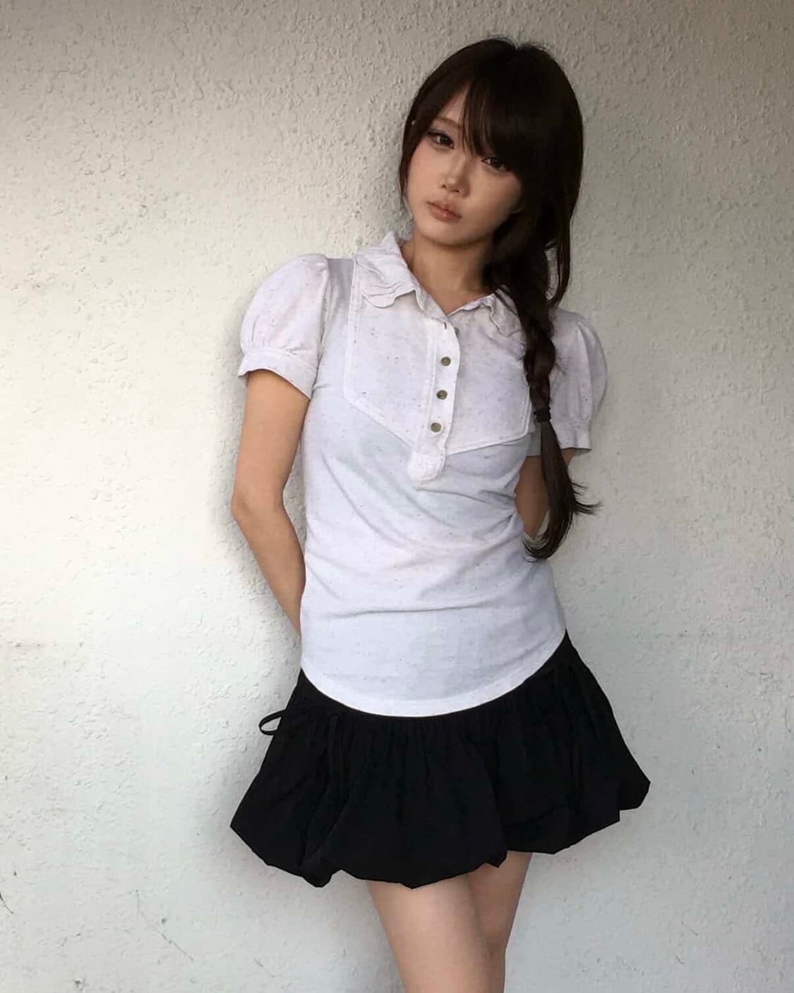 XS Marc Jacobs 마크제이콥스 셔링 반팔 블라우스 상품이미지4