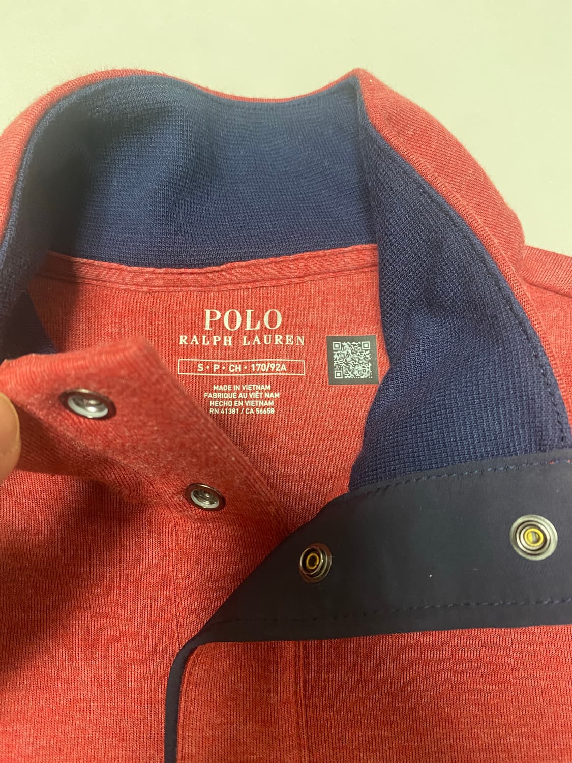 폴로 랄프로렌 쿼터 스냅 니트 레드 S 상품이미지4