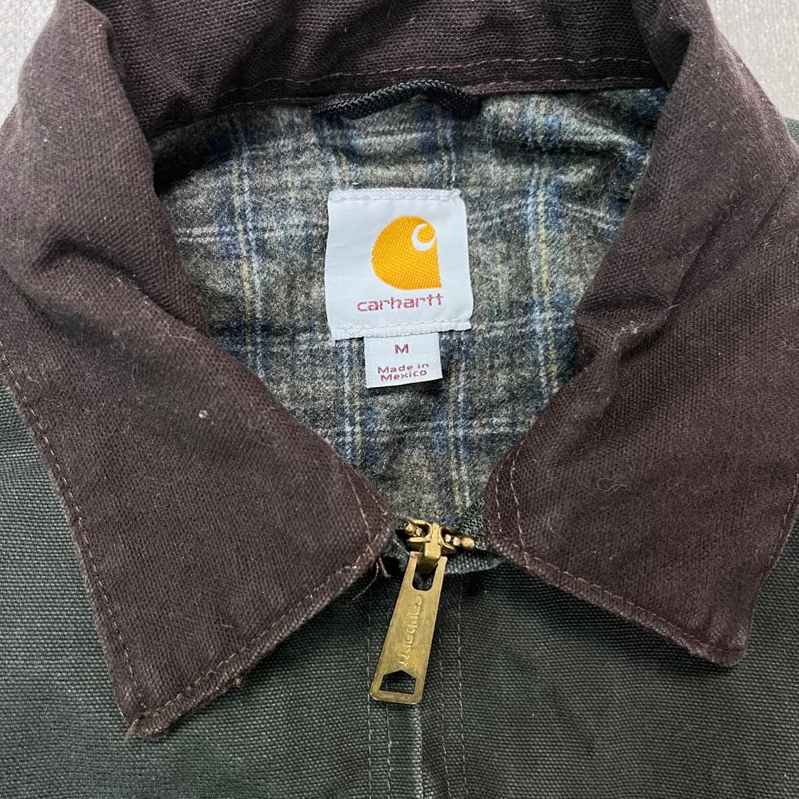 100 90s 칼하트  j97 대장급 모스그린 빈티지 워크자켓 상품이미지3