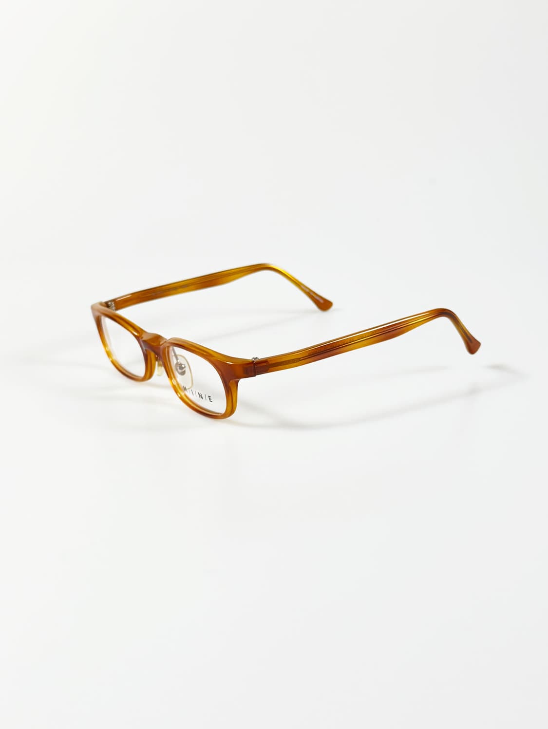 일본제 MINE 엠버 브라운 뿔테 스퀘어 빈티지 안경 상품이미지3