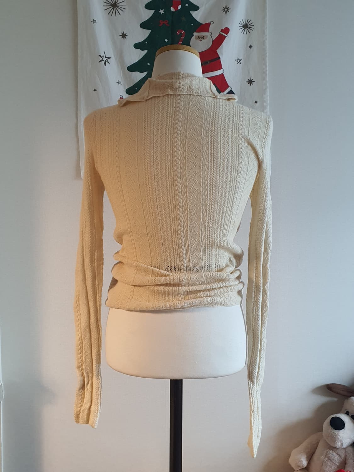 [빈티지] 아이보리 니트 긴팔 블라우스 상품이미지5
