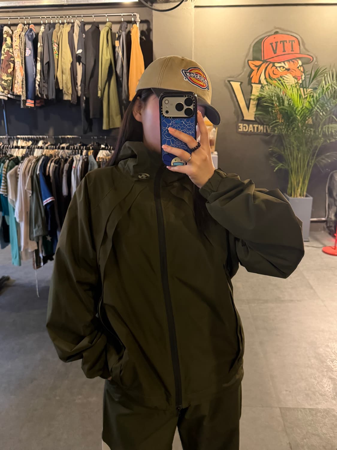 SAN SAN GEAR 산산기어X하이츠 윈드블락 셋업 올리브  상품이미지1