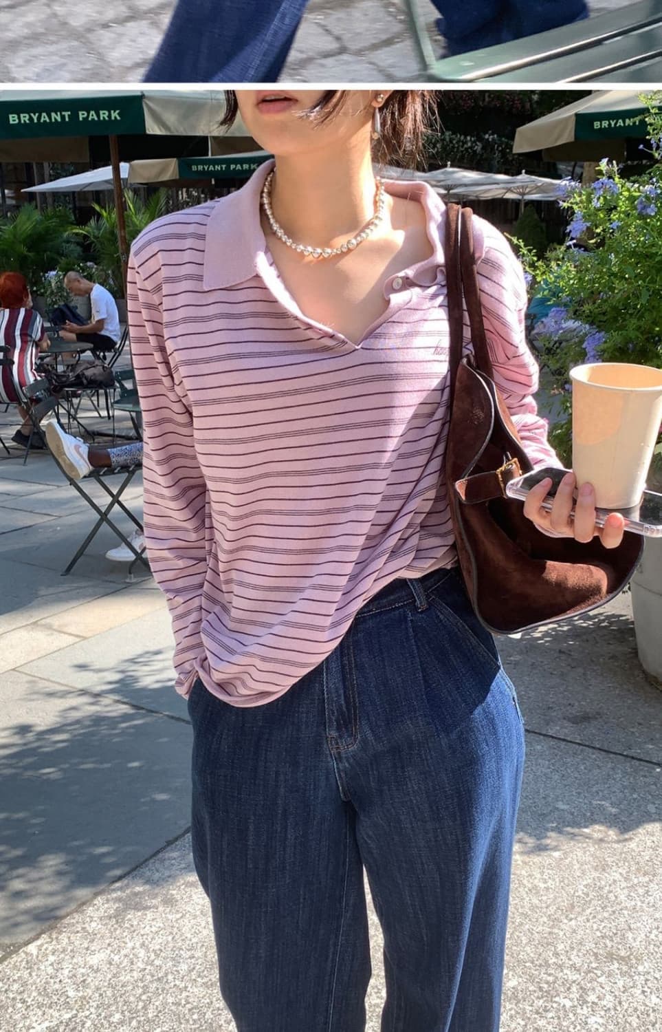 Haag 스트라이프 폴로 니트 상품이미지1