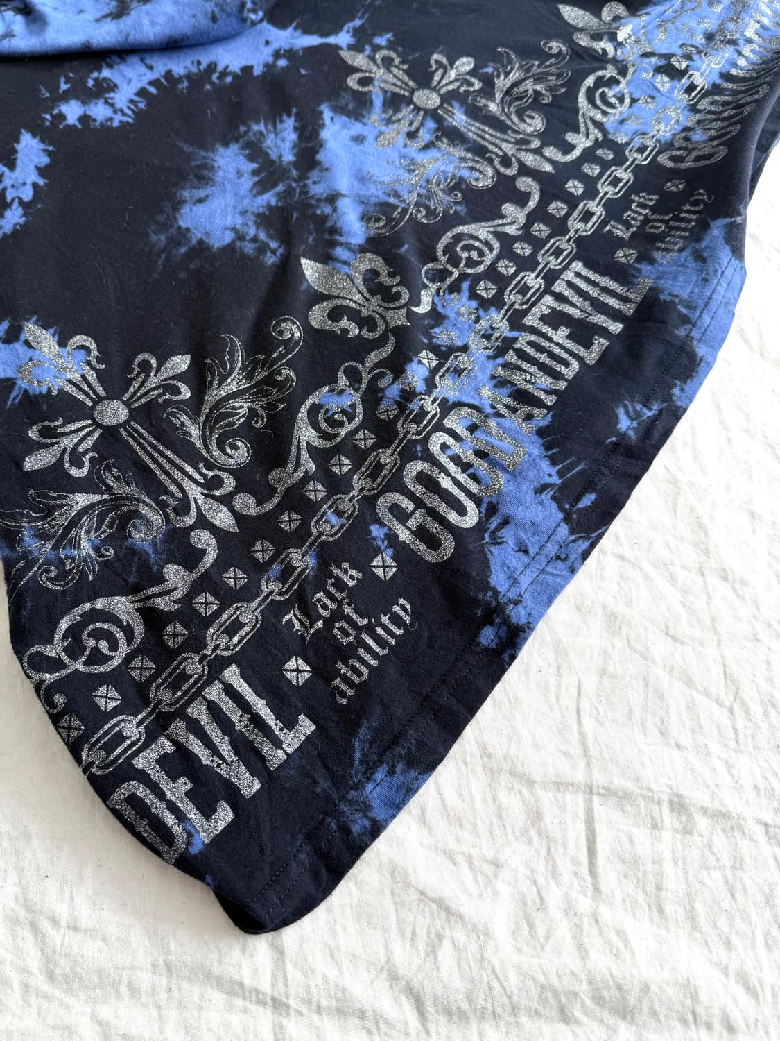 고스트 오브 할렘 맥시 네이비 블루 타이다이 펑크 원피스 상품이미지3