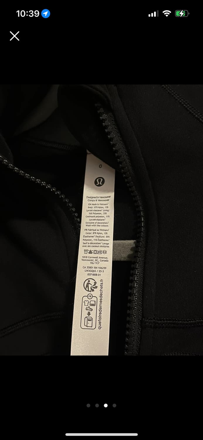 [풀구성] 룰루레몬 디파인 자켓 블랙 0사이즈 상품이미지4