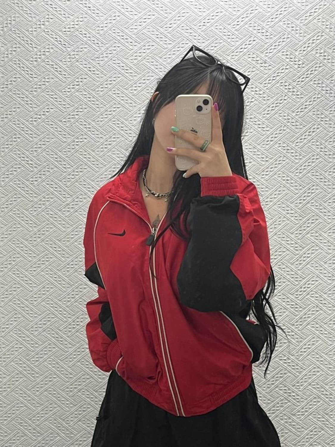 나이키 나스 올드스쿨 빈티지 배색 바람막이 집업 M C06599 상품이미지1