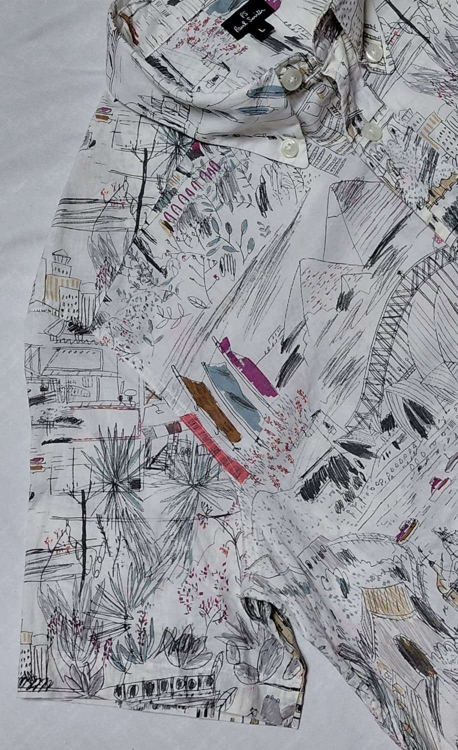 (95) PS Paul Smith 시티 랜드마크 드로잉 셔츠 - 일본산 상품이미지3