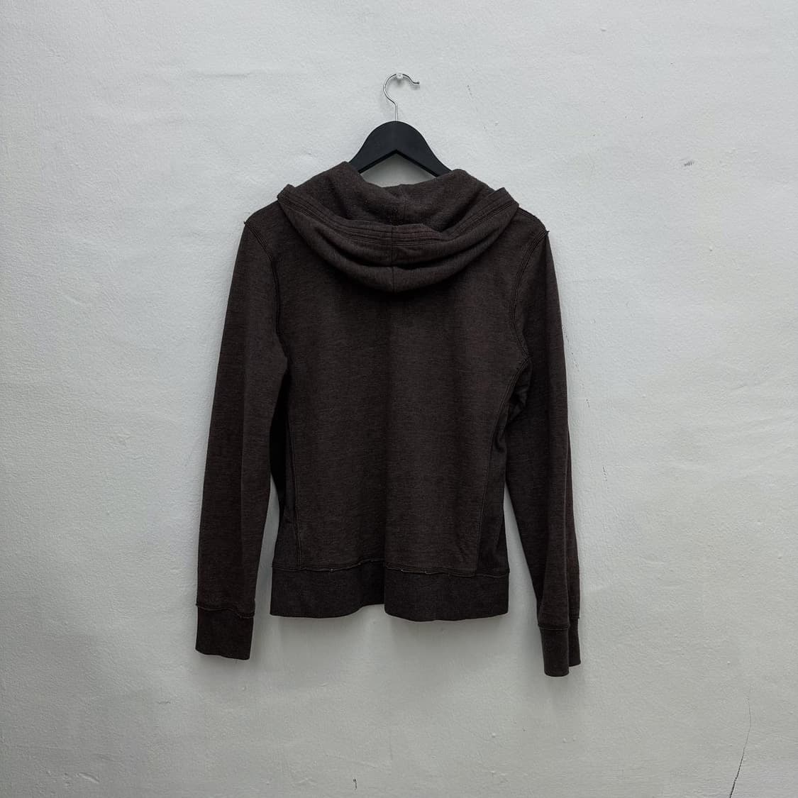 brown y2k emboridery snap hoodie 상품이미지4