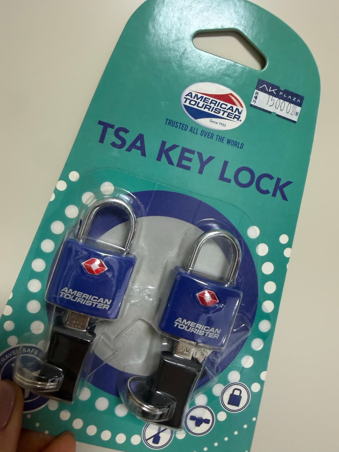 [새상품.정가15,000] 아메리칸투어리스터 3다이얼 / 열쇠 자물쇠 상품이미지3