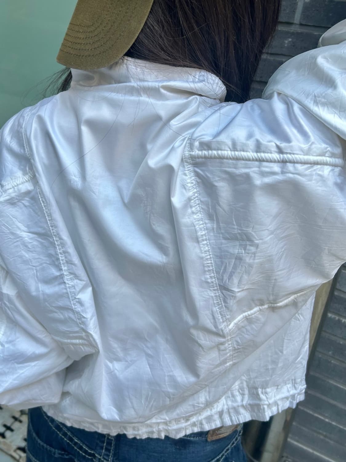 90s PUMA 화이트 크롭 윈드브레이커 상품이미지5