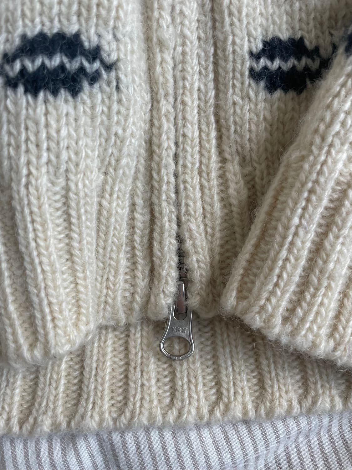 셔틀랜드울100% 코위찬 카라니트집업 가디건 지퍼가디건 상품이미지5