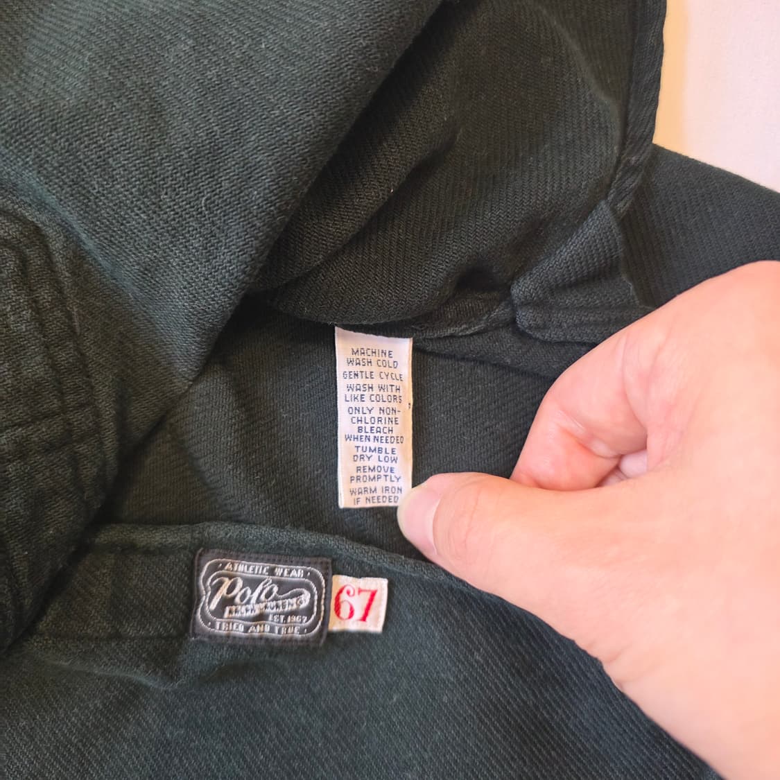 [S]90s 폴로 랄프로렌 모스그린 셔츠 상품이미지6