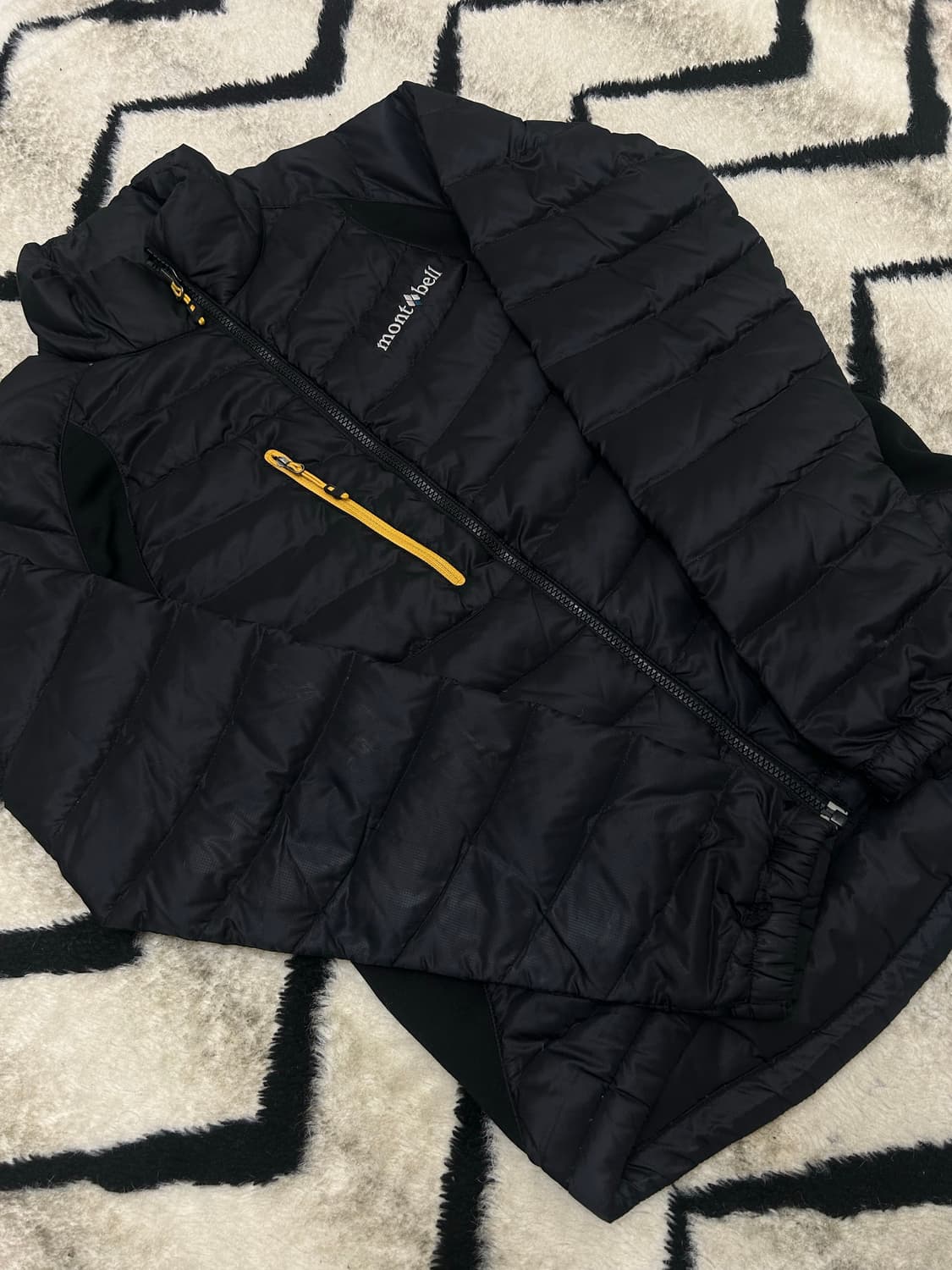 [M]몽벨 고프코어 경량 구스 후드 자켓/블랙 상품이미지2