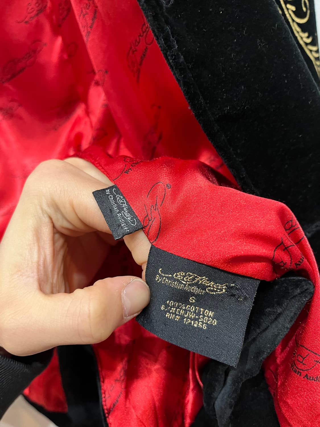 ED HARDY 에드하디 금장 자수 벨벳 자켓 상품이미지10