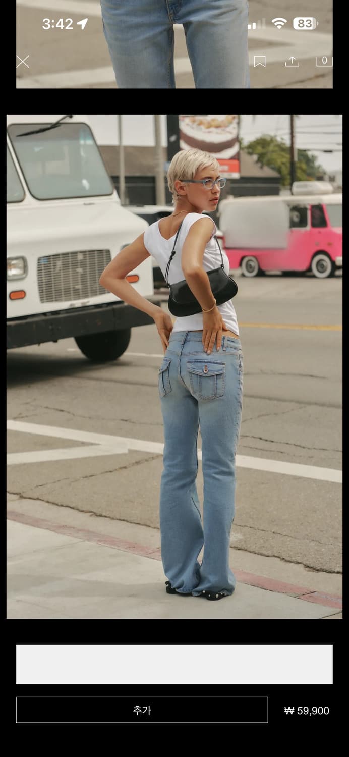 자라 jeans trf bootcut 로우라이즈 38 상품이미지1