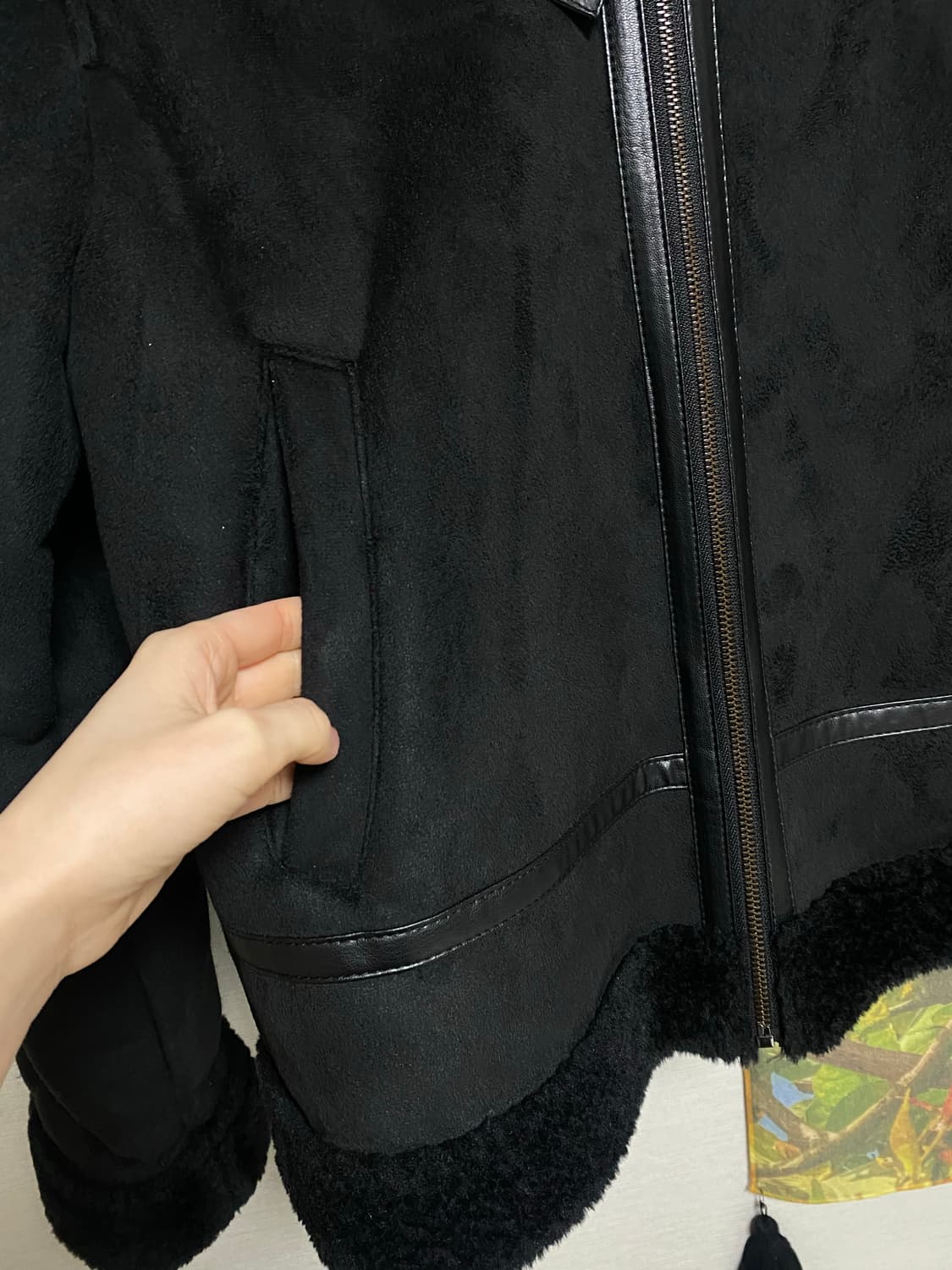 미쏘 무스탕 블랙 상품이미지2