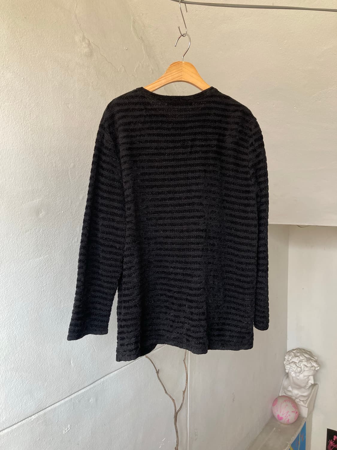 스트라이프 라운드 베이직 가디건 상품이미지5