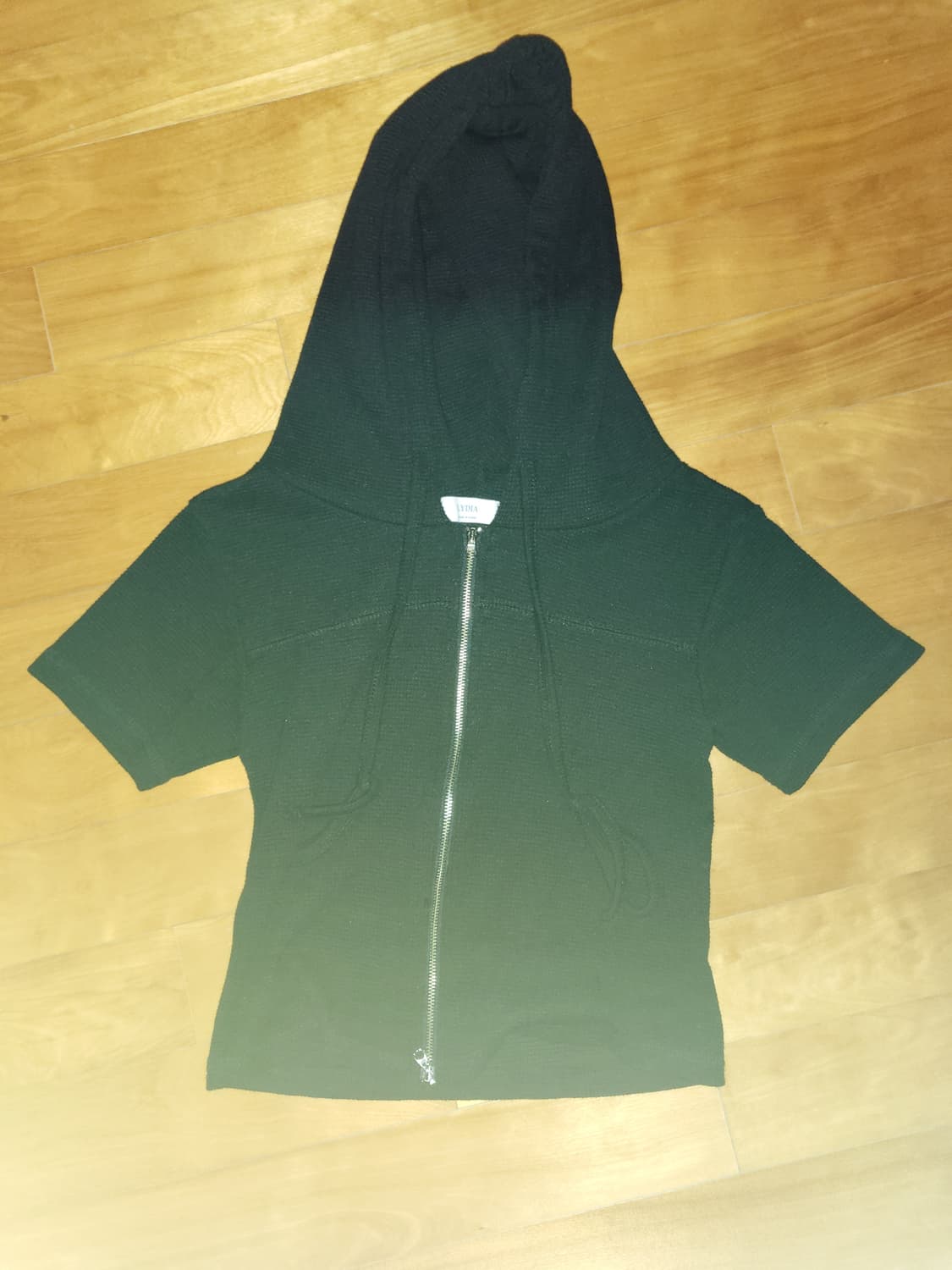 블랙 반팔 후드집업 투웨이 상품이미지4