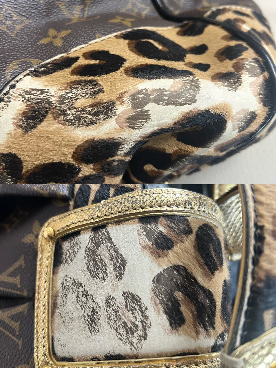 루이비통 SS06 리미티드 에디션 레오파드 폴리 포니 헤어 숄더백 상품이미지9