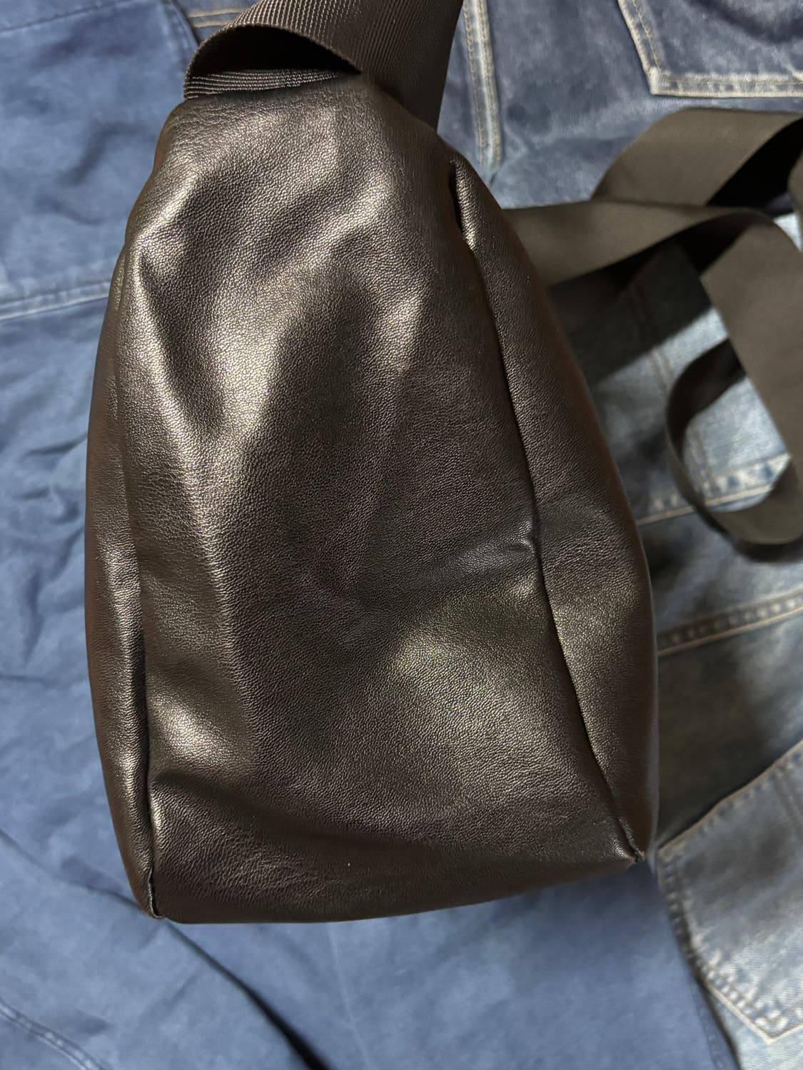 basic black leather bag 상품이미지7