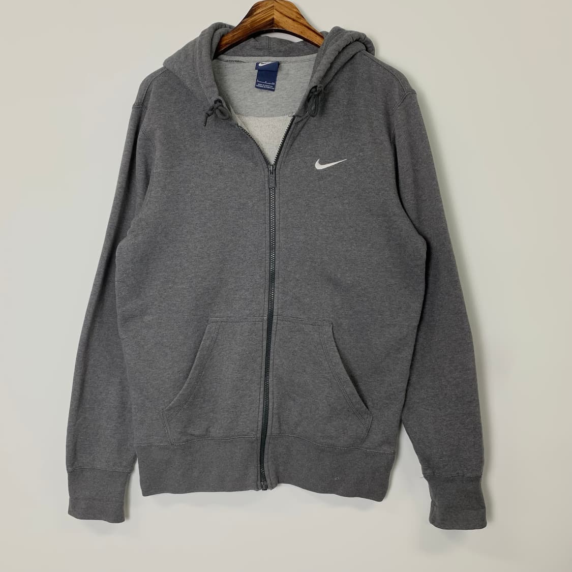 나이키 00s 스우시 그레이 기모 후드집업 상품이미지2