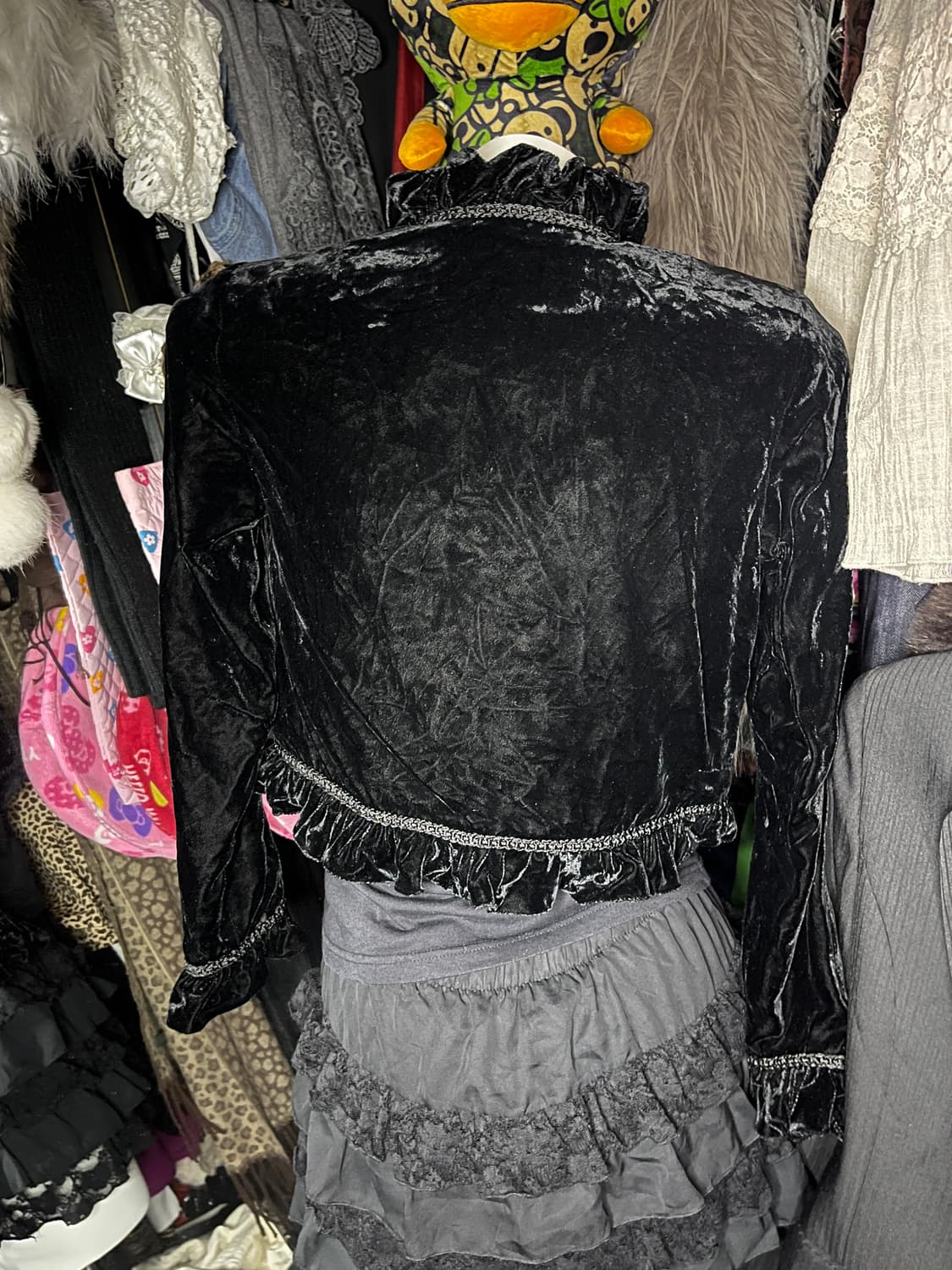 고스 펑크 로리타 벨벳 볼레로 자켓 상품이미지4